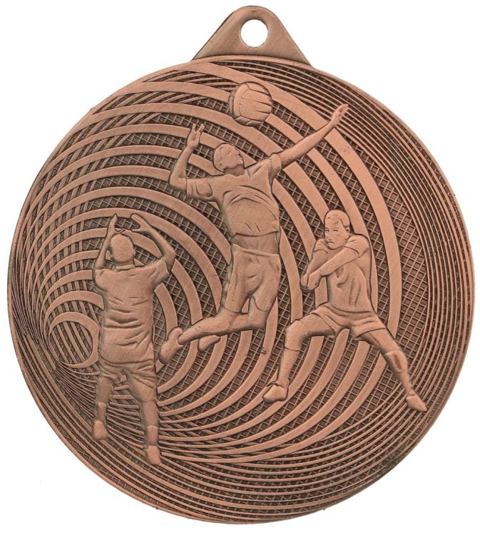 Medal stalowy srebrny MMC3073/S – siatkówka, Ø 70 mm – zdjęcie 3