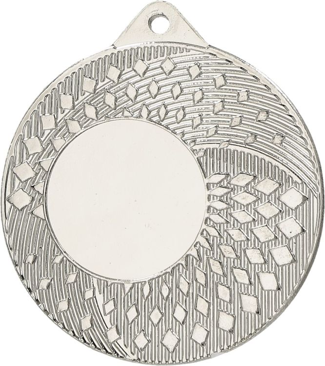 Medal stalowy srebrny z miejscem na emblemat 25 mm MMC31050/S – Ø 50 mm – zdjęcie 3