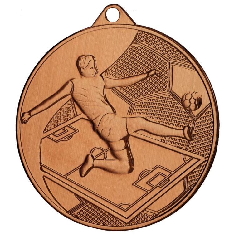Medal stalowy brązowy MMC45050/B – piłka nożna, Ø 50 mm – zdjęcie 3