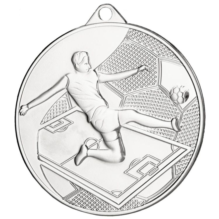 Medal stalowy złoty MMC45050/G – piłka nożna, Ø 50 mm – zdjęcie 2