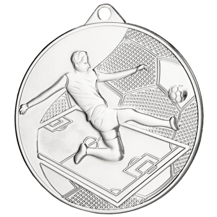 Medal stalowy srebrny MMC45050/S – piłka nożna, Ø 50 mm – zdjęcie 2