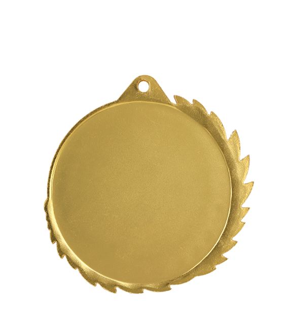 Medal stalowy złoty z miejscem na emblemat 50 mm MMC7010/G – Ø 70 mm – zdjęcie 4