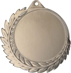 Medal stalowy srebrny z miejscem na emblemat 50 mm MMC7010/S – Ø 70 mm – zdjęcie 2