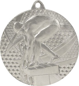 Medal stalowy brązowy MMC7450/B – pływanie, Ø 50 mm – zdjęcie 2