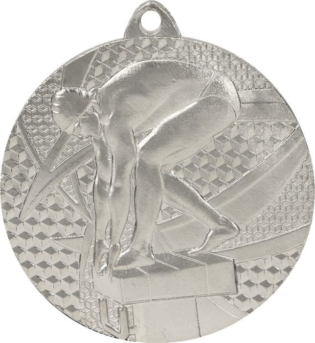 Medal stalowy brązowy MMC7450/B – pływanie, Ø 50 mm – zdjęcie 2