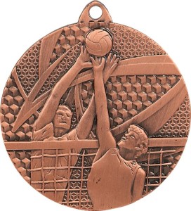 Medal stalowy brązowy MMC7650/B – siatkówka, Ø 50 mm – zdjęcie 3