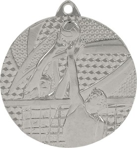 Medal stalowy srebrny MMC7650/S – siatkówka, Ø 50 mm – zdjęcie 2