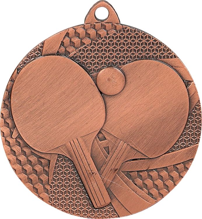 Medal stalowy brązowy MMC7750/B – tenis stołowy, Ø 50 mm – zdjęcie 3