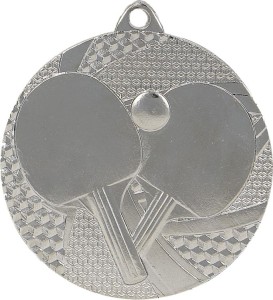 Medal stalowy złoty MMC7750/G – tenis stołowy, Ø 50 mm – zdjęcie 2
