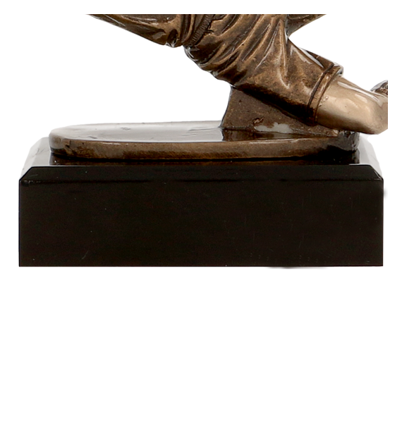 Figurka odlewana w kolorze brązu TPFR863/BR – piłka nożna, bramkarz, 14,5 cm – zdjęcie 2