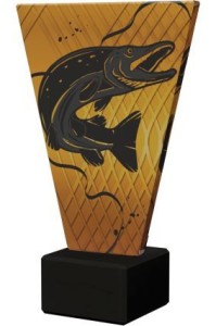 Trofeum szklane V-Line VL1/FIS3/BK – wędkarstwo, szczupak, 4 rozmiary (15–22,5 cm) – zdjęcie 2