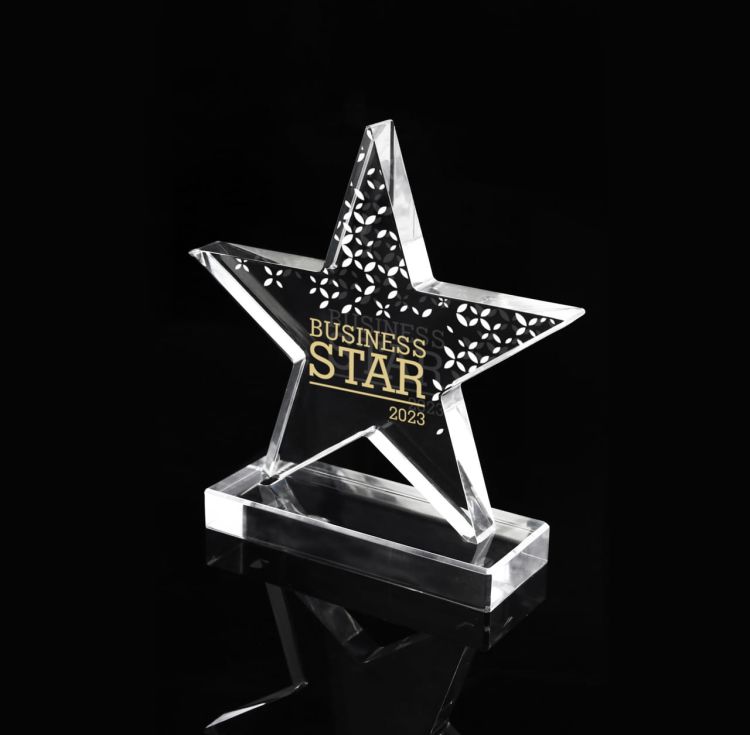 Trofeum akrylowe gwiazda AC002 – gwiazda, 20 cm – zdjęcie 3