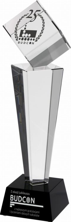 Trofeum kryształowe z etui C004 – 30 cm – zdjęcie 3