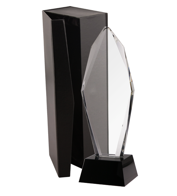 Trofeum kryształowe z etui C043-31 – 30,5 cm – zdjęcie 4