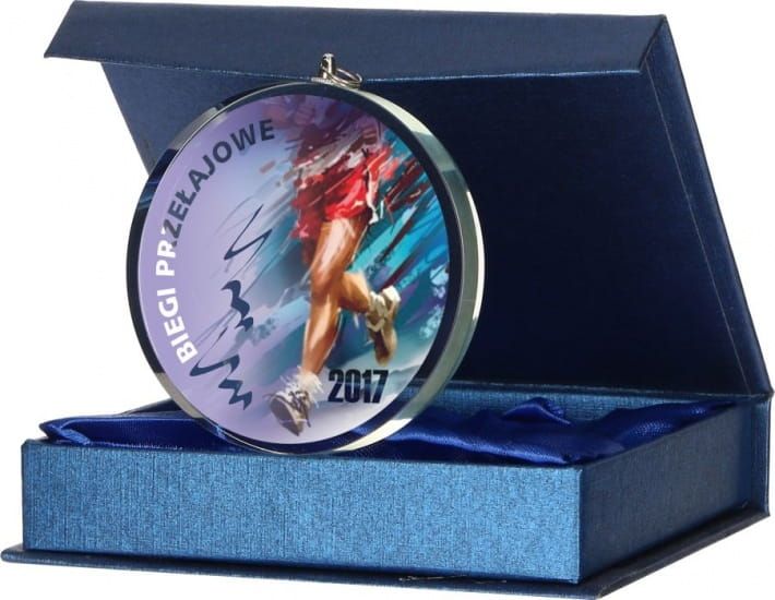 Medal szklany GM7010 w etui – Ø 70 mm – zdjęcie 4