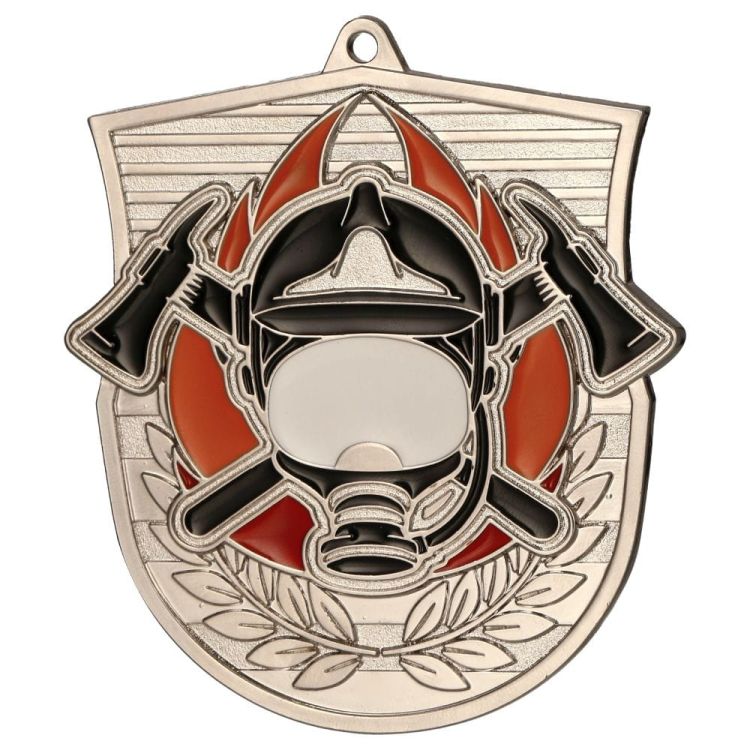 Medal odlewany brązowy MD8050/B – strażactwo, 79 × 75 mm – zdjęcie 3