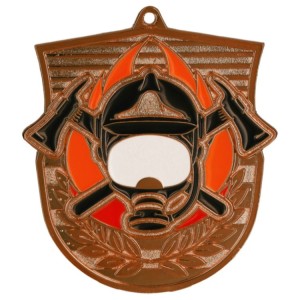 Medal odlewany brązowy MD8050/B – strażactwo, 79 × 75 mm – zdjęcie 4