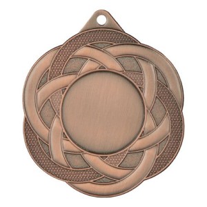 Medal stalowy srebrny z miejscem na emblemat 25 mm ME5001/S – Ø 50 mm – zdjęcie 4