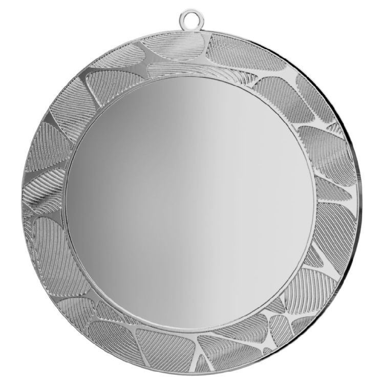 Medal stalowy srebrny z miejscem na emblemat 50 mm ME7001/S – Ø 70 mm – zdjęcie 3