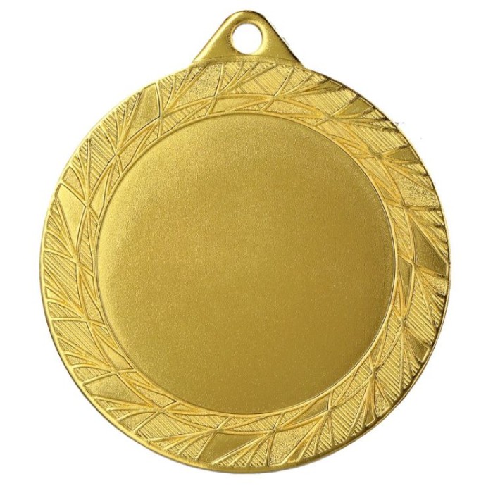 Medal stalowy złoty z miejscem na emblemat 50 mm MMC0270/G – Ø 70 mm – zdjęcie 2