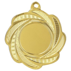 Medal stalowy złoty z miejscem na emblemat 25 mm MMC1350/G – Ø 50 mm – zdjęcie 5