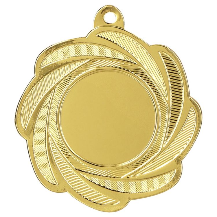 Medal stalowy srebrny z miejscem na emblemat 25 mm MMC1350/S – Ø 50 mm – zdjęcie 4