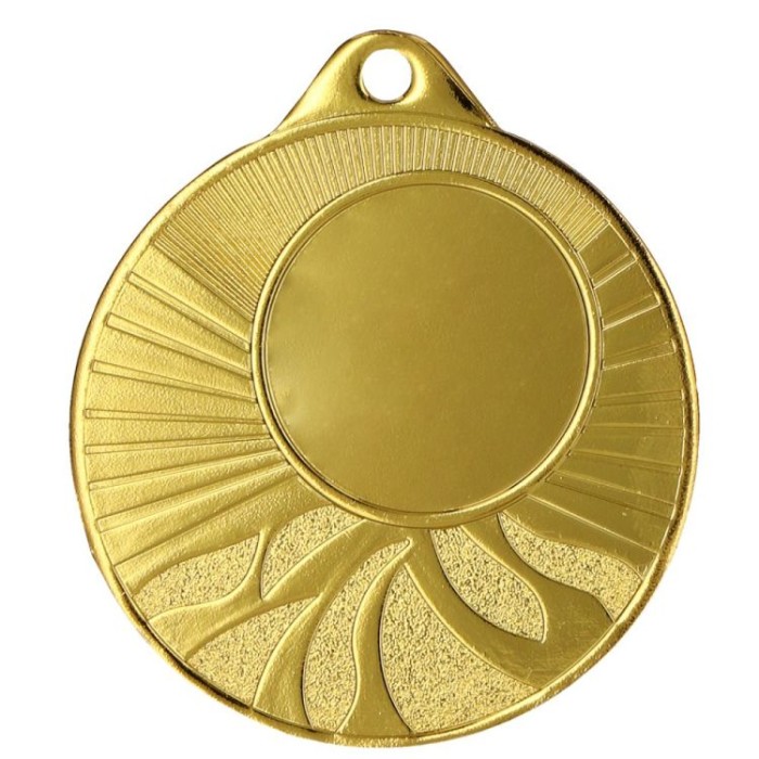 Medal stalowy złoty z miejscem na emblemat 25 mm MMC1650/G – Ø 50 mm – zdjęcie 2