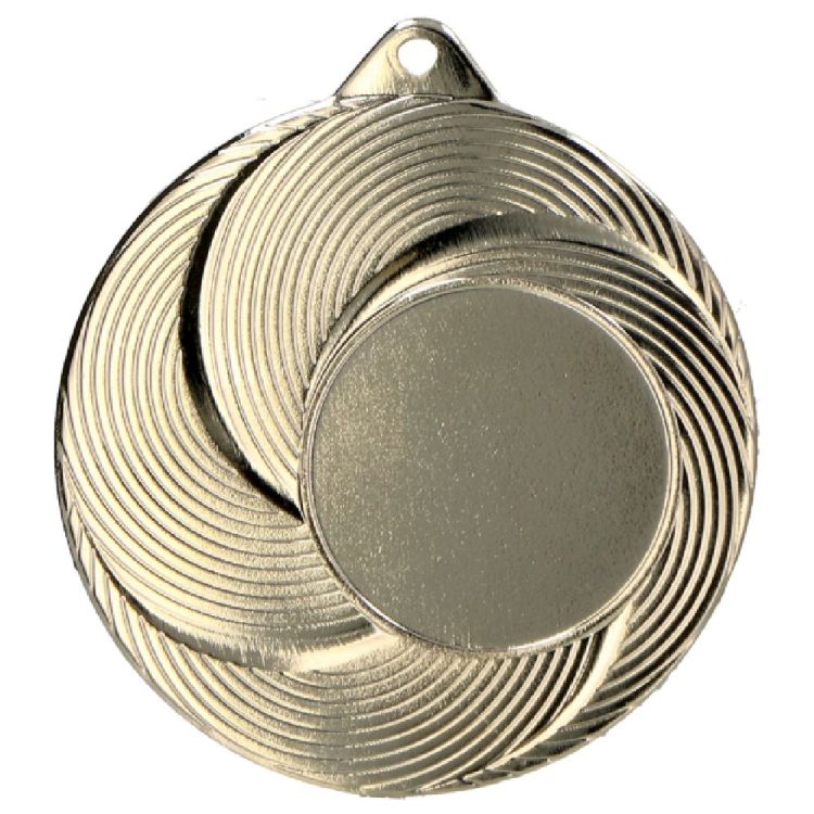 Medal stalowy srebrny z miejscem na emblemat 25 mm MMC2050/S – Ø 50 mm – zdjęcie 3