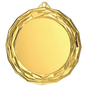 Medal stalowy srebrny z miejscem na emblemat 50 mm MMC7075/S – Ø 70 mm – zdjęcie 4