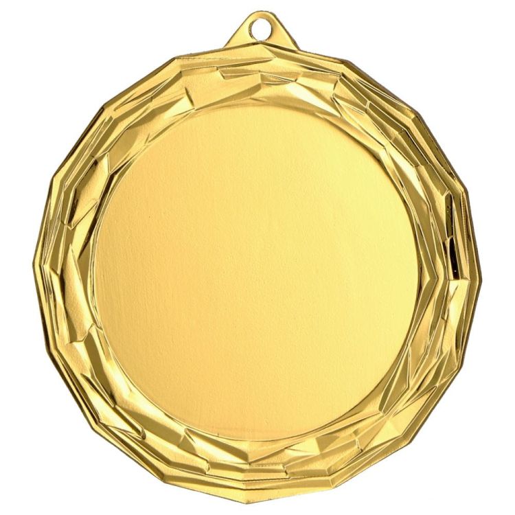 Medal stalowy srebrny z miejscem na emblemat 50 mm MMC7075/S – Ø 70 mm – zdjęcie 4