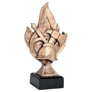 Figurka odlewana w kolorze brązu RFST2002 – strażactwo, 2 rozmiary (16–19 cm) – zdjęcie 4