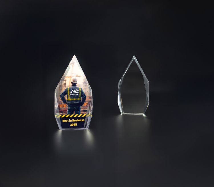 Trofeum kryształowe z etui C073 – 24,5 cm – zdjęcie 4